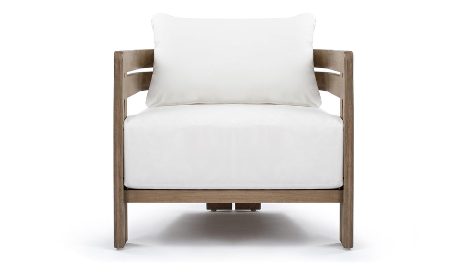 LussoWeathered Teak with White Cushions