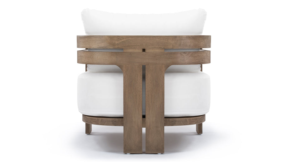 LussoWeathered Teak with White Cushions