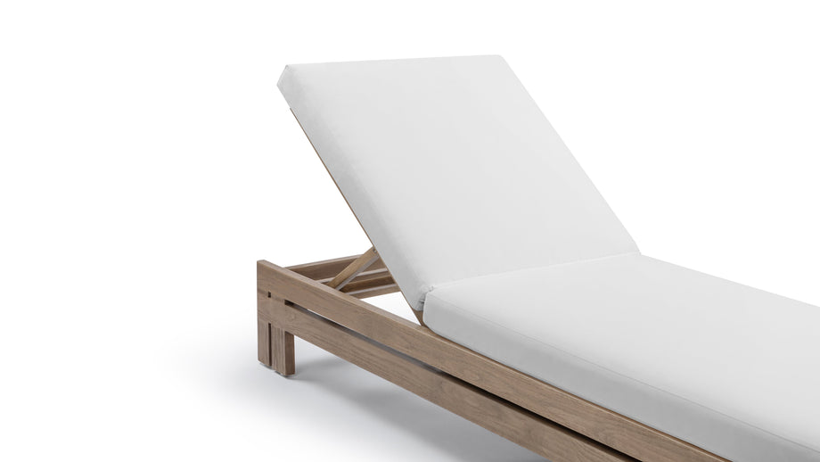 LussoWeathered Teak with White Cushions