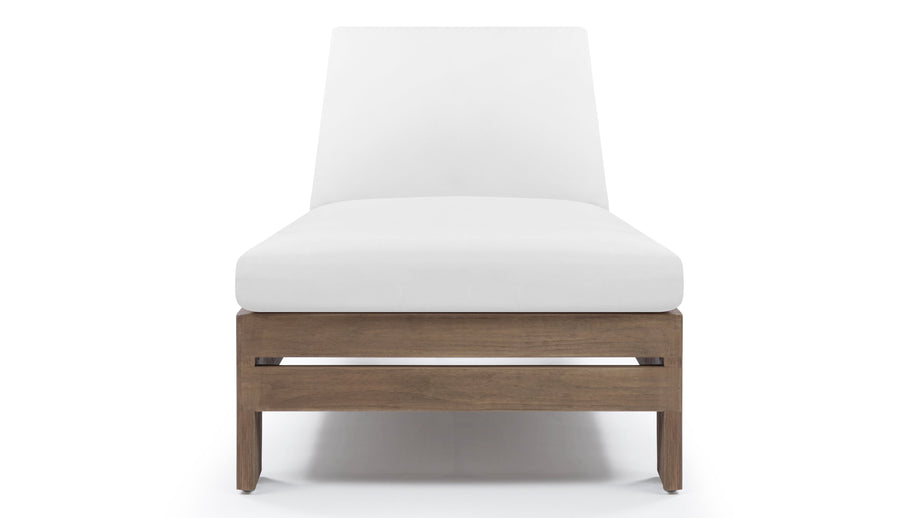 LussoWeathered Teak with White Cushions