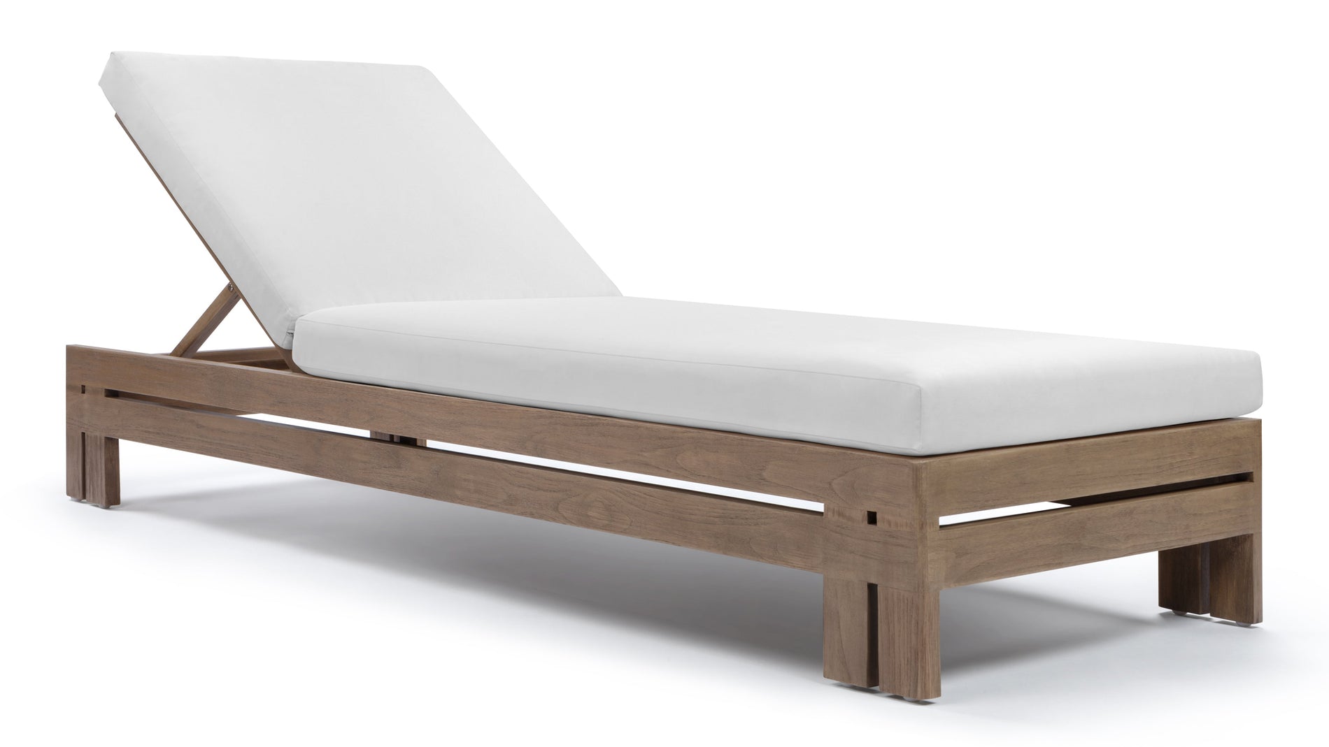 LussoWeathered Teak with White Cushions