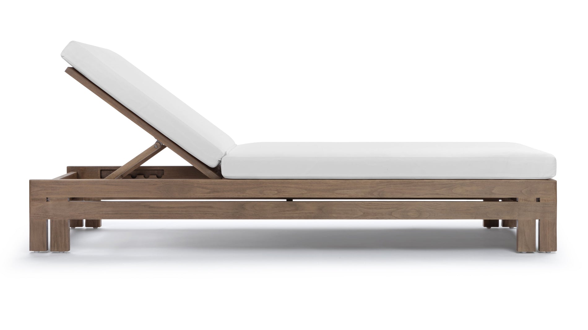LussoWeathered Teak with White Cushions