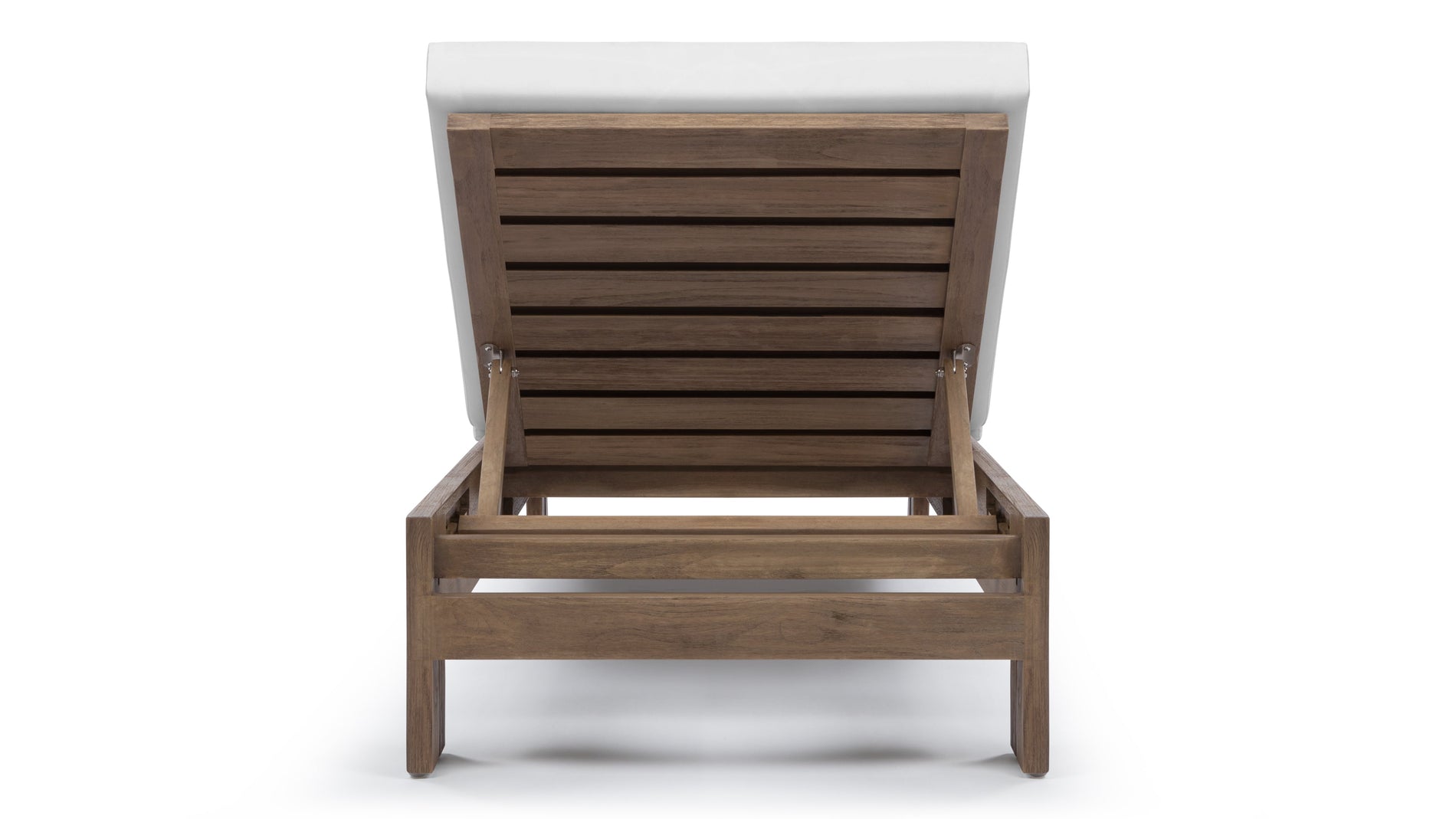 LussoWeathered Teak with White Cushions