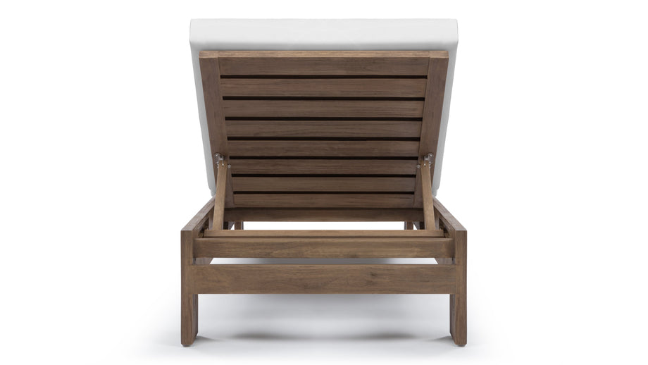 LussoWeathered Teak with White Cushions