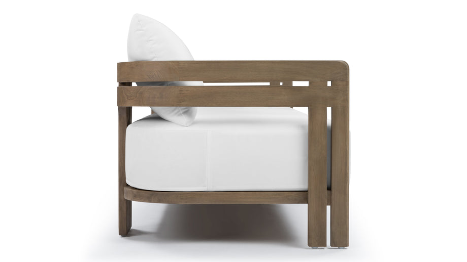 LussoWeathered Teak with White Cushions