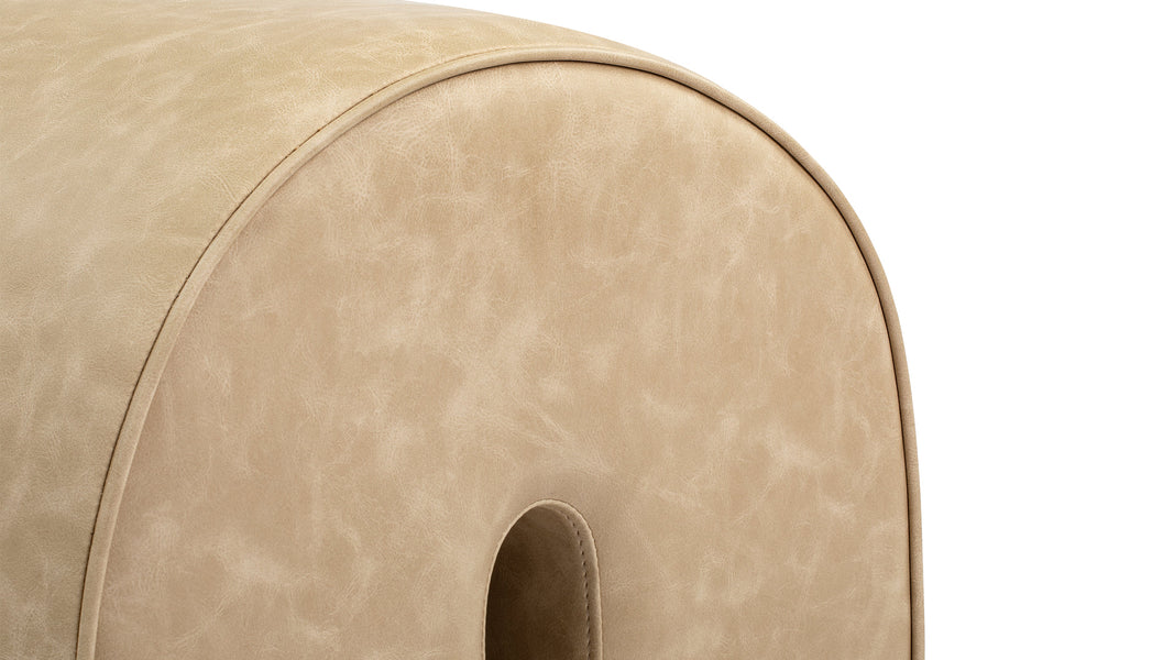 ArchArch - Arch Ottoman, Beige Vegan Leather