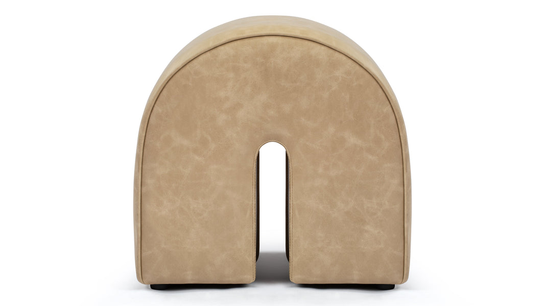 ArchArch - Arch Ottoman, Beige Vegan Leather