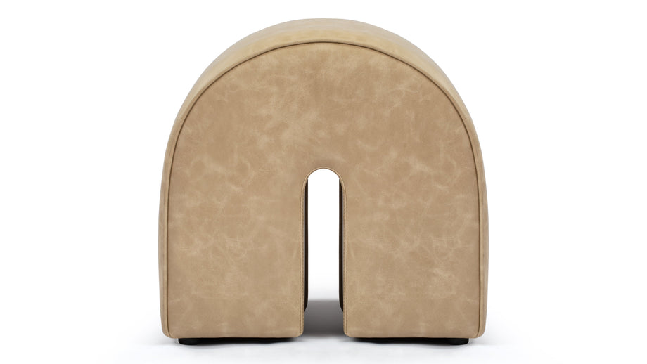 ArchArch - Arch Ottoman, Beige Vegan Leather