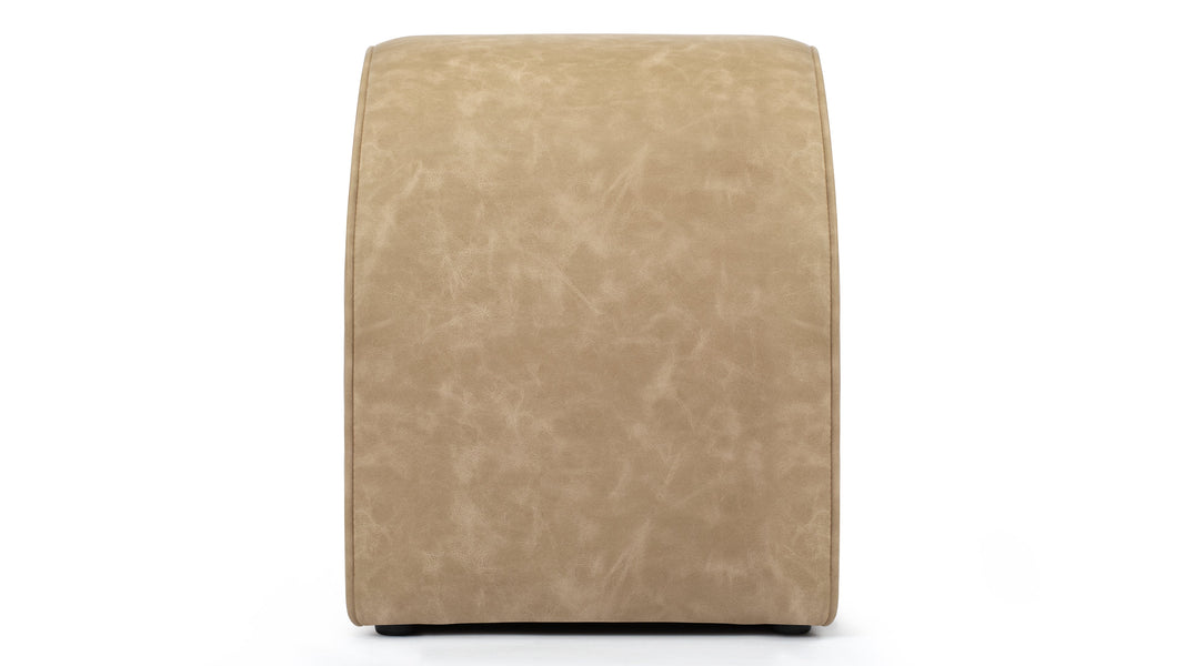 ArchArch - Arch Ottoman, Beige Vegan Leather