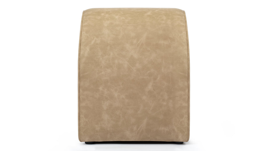 ArchArch - Arch Ottoman, Beige Vegan Leather