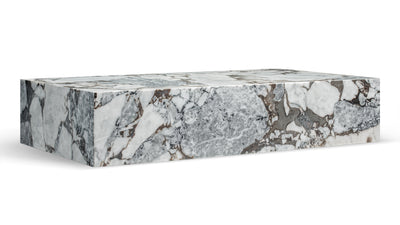 Plinth - Plinth - Plinth Grande Coffee Table, Modellato Marble - Image 2