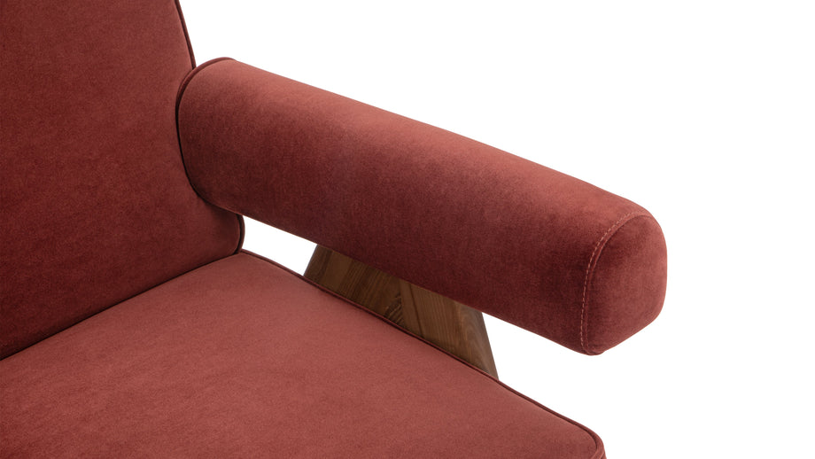 Sillón JeanneretBurgundy Silken Velvet