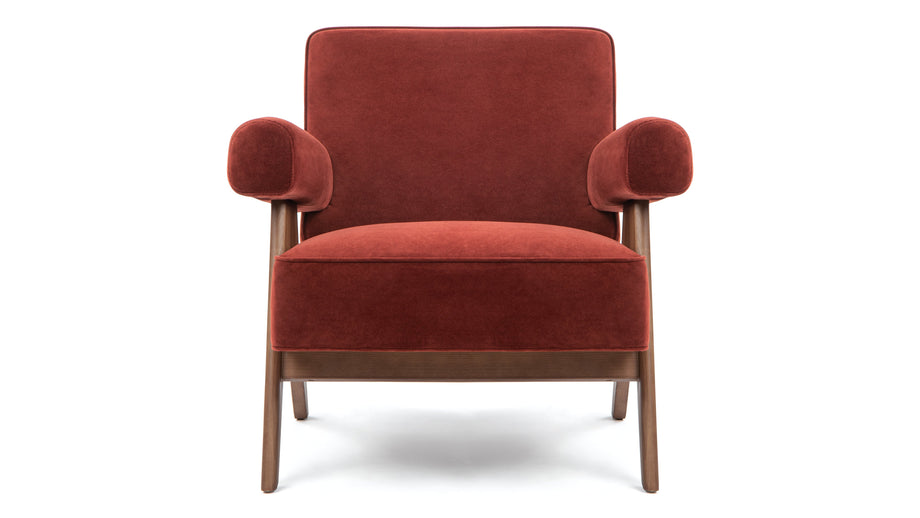 Sillón JeanneretBurgundy Silken Velvet