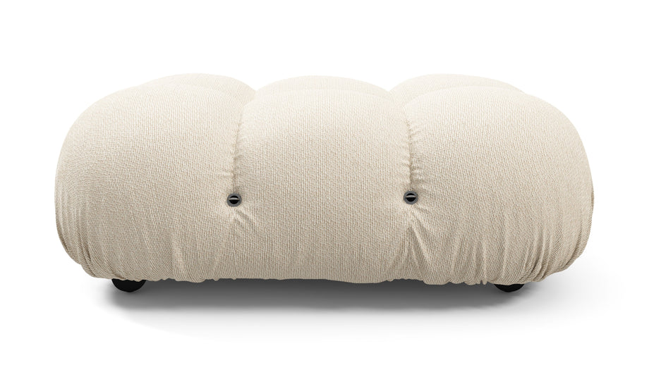Bellini OttomanCream Chunky Performance Weave (Outdoor)