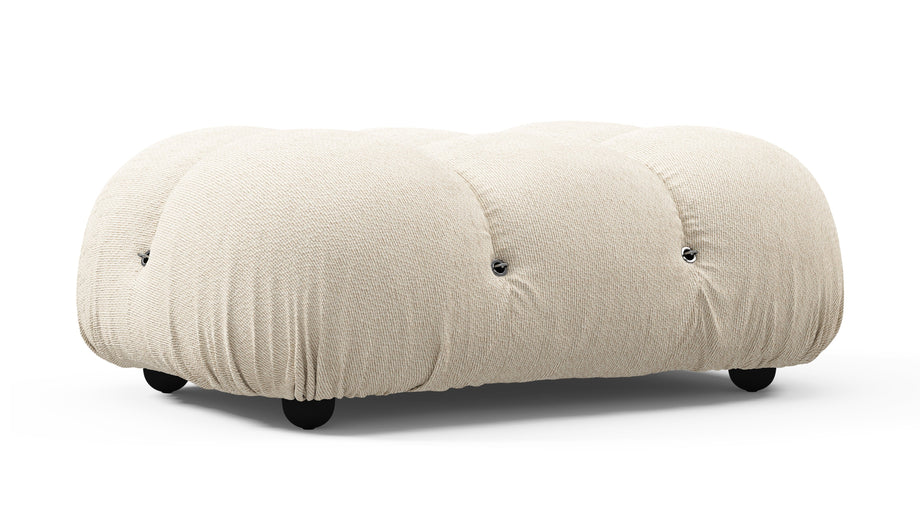 Bellini OttomanCream Chunky Performance Weave (Outdoor)