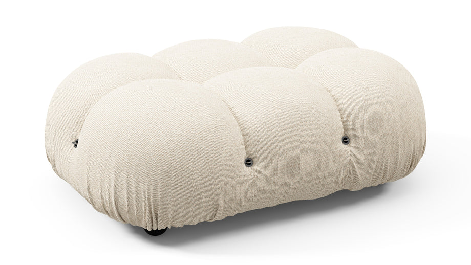 Bellini OttomanCream Chunky Performance Weave (Outdoor)