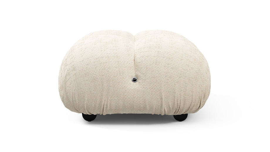 Bellini OttomanCream Chunky Performance Weave (Outdoor)