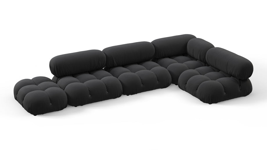 Bellini SectionalBlack Performance Weave (Outdoor)