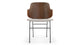 The Penguin - The Penguin - The Penguin Dining Chair, Wheat Gray Cashmere Wool and Walnut - Image 1