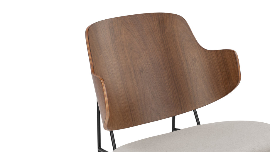 The PenguinThe Penguin - The Penguin Lounge Chair, Wheat Gray Cashmere Wool and Walnut