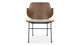 The Penguin - The Penguin - The Penguin Lounge Chair, Wheat Gray Cashmere Wool and Walnut - Image 1