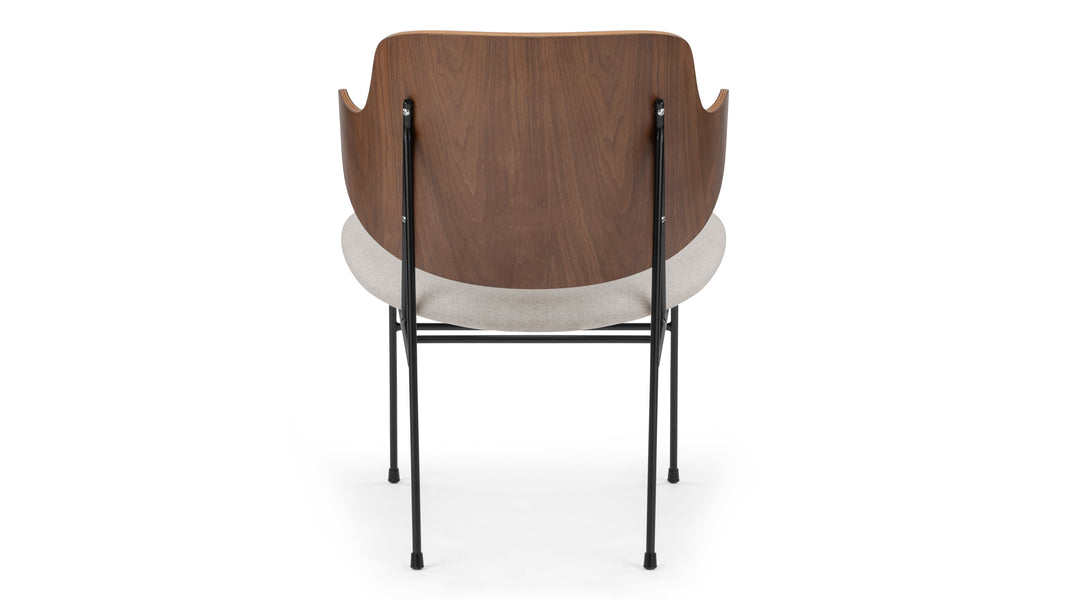 The PenguinThe Penguin - The Penguin Lounge Chair, Wheat Gray Cashmere Wool and Walnut