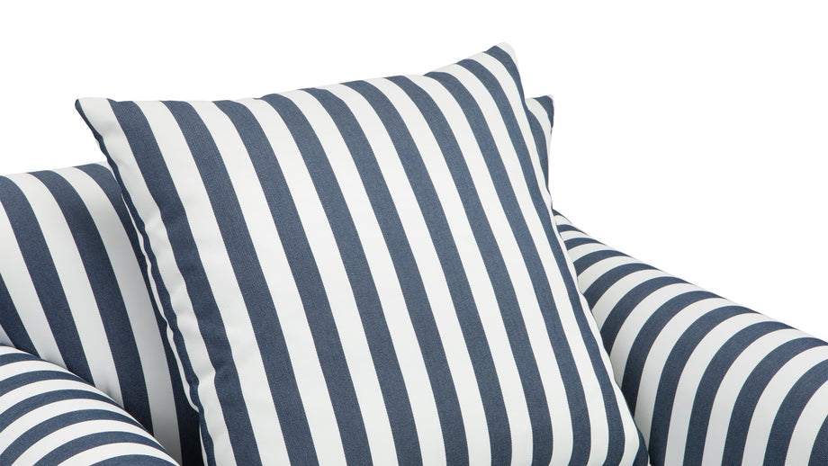 HoxtonHoxton - Hoxton Indoor/Outdoor Lounge Chair, Navy Stripe