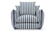 Hoxton - Hoxton - Hoxton Indoor/Outdoor Lounge Chair, Navy Stripe - Image 1