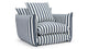 Hoxton - Hoxton - Hoxton Indoor/Outdoor Lounge Chair, Navy Stripe - Image 2