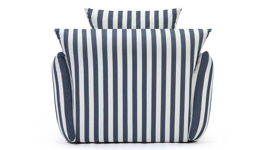 HoxtonHoxton - Hoxton Indoor/Outdoor Lounge Chair, Navy Stripe