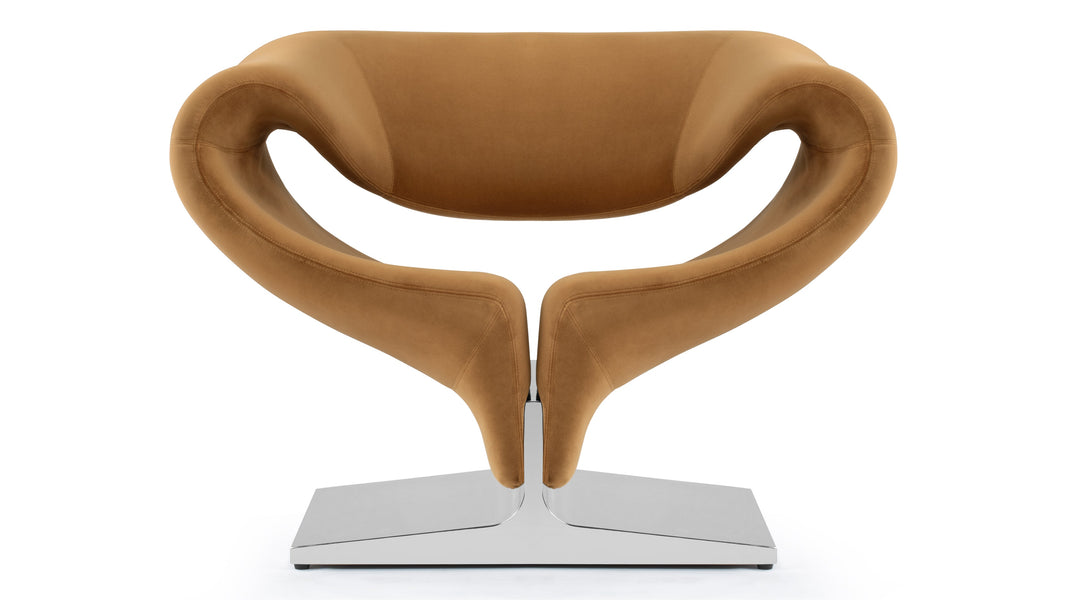 RibbonRibbon - Ribbon Chair, Caramel Plush Velvet