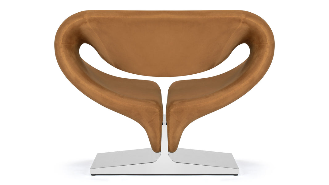 RibbonRibbon - Ribbon Chair, Caramel Plush Velvet