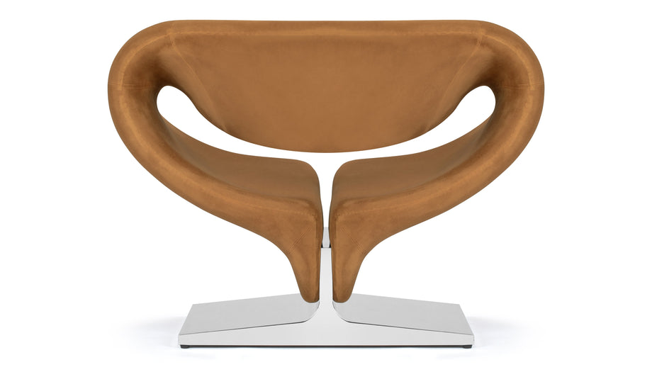 RibbonRibbon - Ribbon Chair, Caramel Plush Velvet