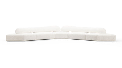 On the Rocks - On the Rocks - On the Rocks Sofa, Large Corner, White Textured Chenille - Image 1