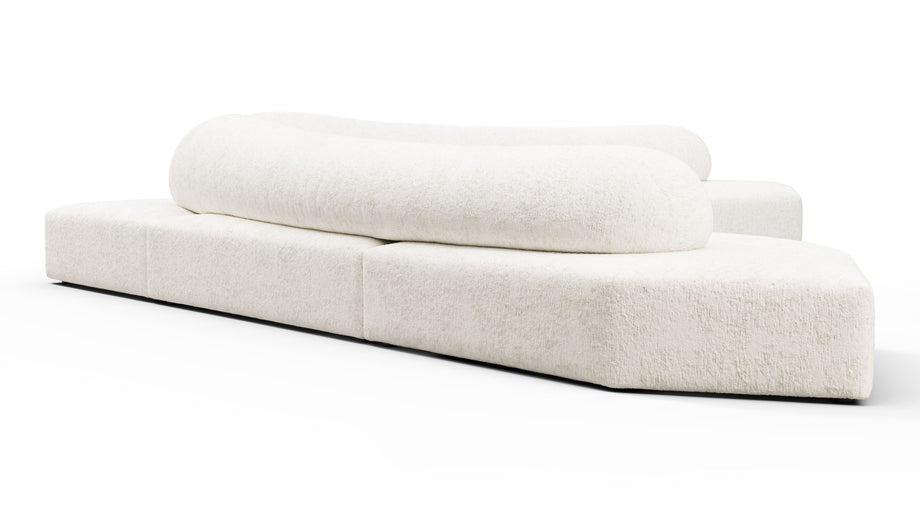 On the RocksOn the Rocks - On the Rocks Sofa, Large Corner, White Textured Chenille