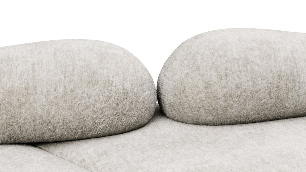 On the RocksOn the Rocks - On the Rocks Sofa, Left Corner, Dove Textured Chenille