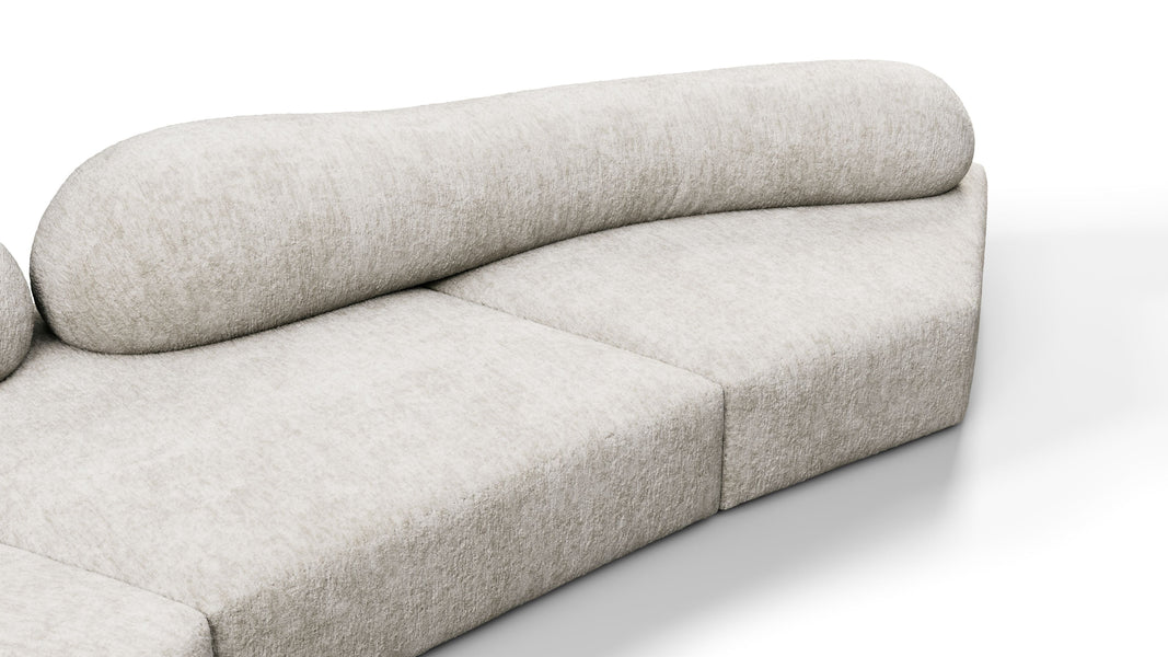 On the RocksOn the Rocks - On the Rocks Sofa, Left Corner, Dove Textured Chenille