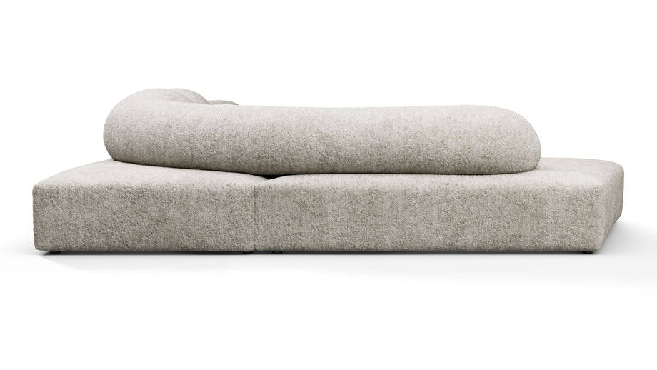 On the RocksOn the Rocks - On the Rocks Sofa, Left Corner, Dove Textured Chenille