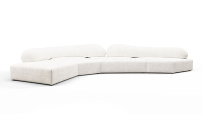 On the Rocks - On the Rocks - On the Rocks Sofa, Left Corner, White Textured Chenille - Image 1