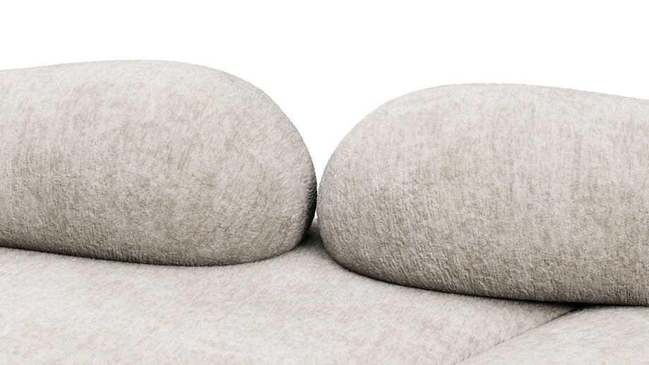 On the RocksOn the Rocks - On the Rocks Sofa, Right Corner, Dove Textured Chenille