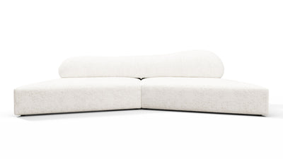 On the Rocks - On the Rocks - On the Rocks Sofa, Small, White Textured Chenille - Image 1