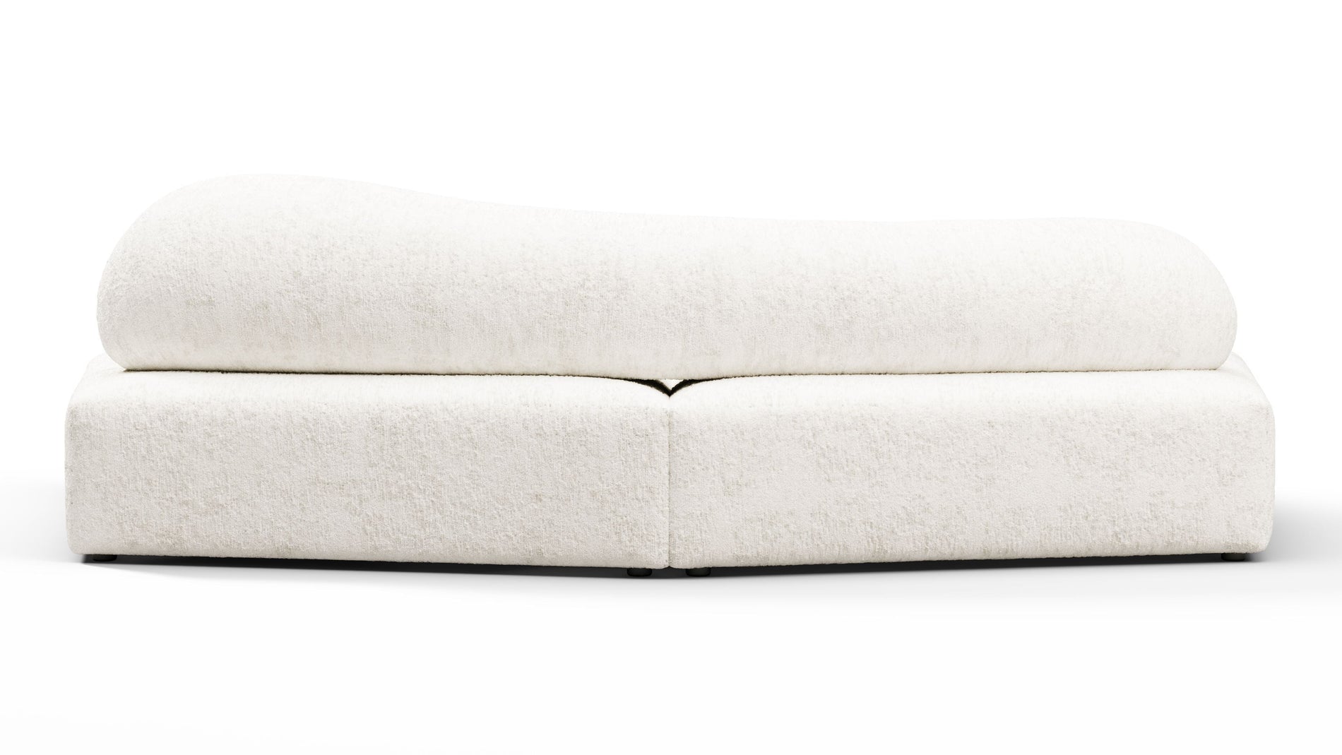 On the RocksOn the Rocks - On the Rocks Sofa, Small, White Textured Chenille
