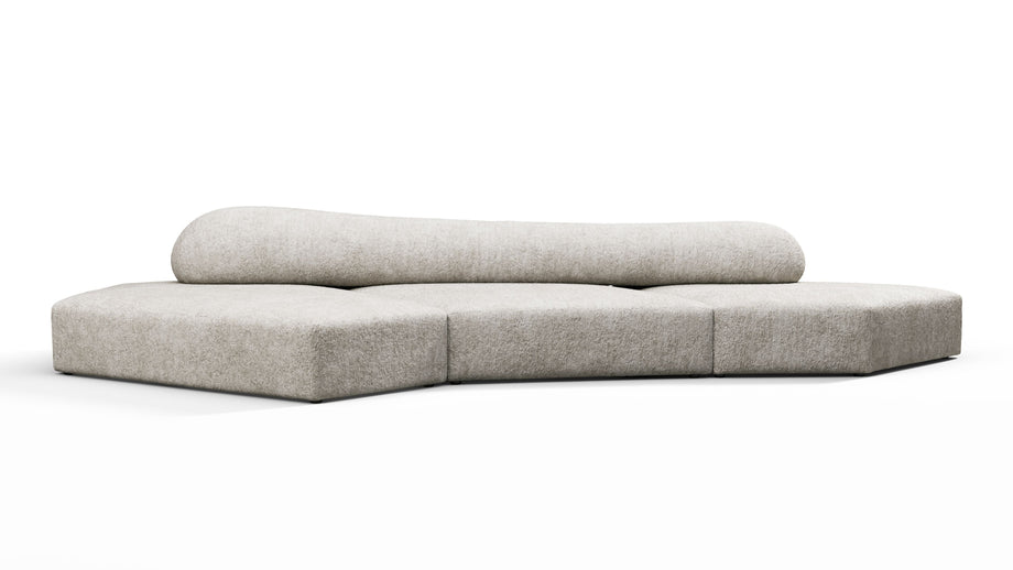 On the RocksOn the Rocks - On the Rocks Sofa, Three Seater, Left, Dove Textured Chenille