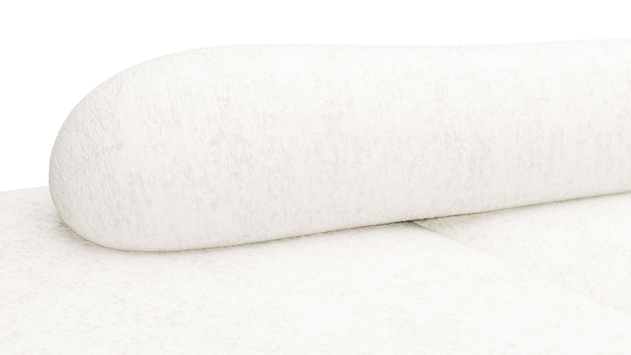 On the RocksOn the Rocks - On the Rocks Sofa, Three Seater, Left, White Textured Chenille