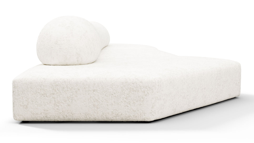 On the RocksOn the Rocks - On the Rocks Sofa, Three Seater, Left, White Textured Chenille