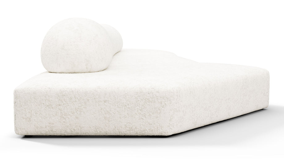 On the RocksOn the Rocks - On the Rocks Sofa, Three Seater, Left, White Textured Chenille