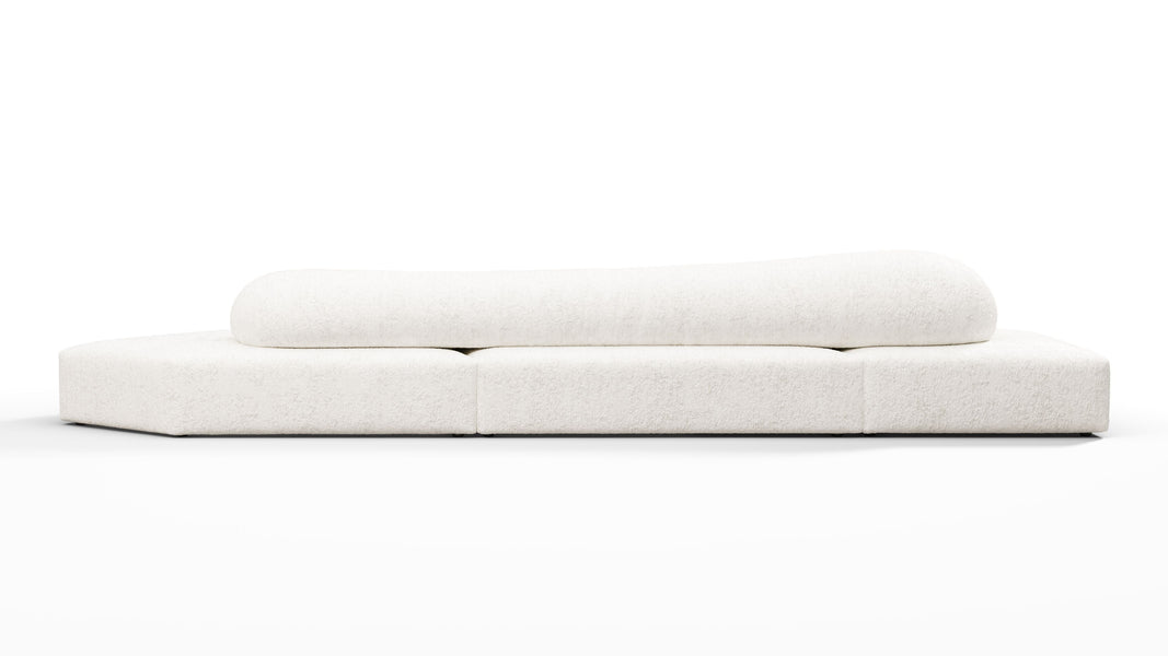 On the RocksOn the Rocks - On the Rocks Sofa, Three Seater, Left, White Textured Chenille