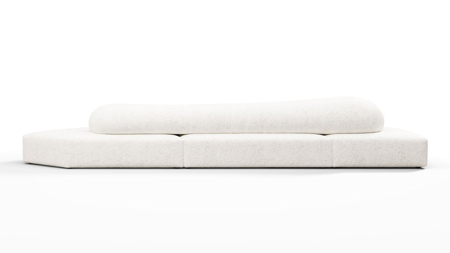 On the RocksOn the Rocks - On the Rocks Sofa, Three Seater, Left, White Textured Chenille