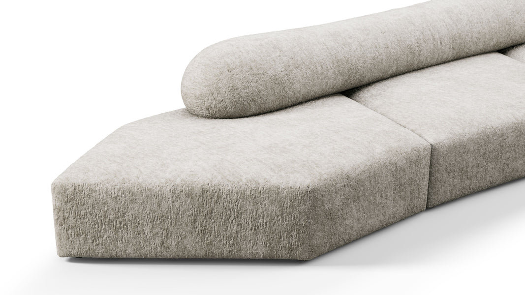 On the RocksOn the Rocks - On the Rocks Sofa, Three Seater, Right, Dove Textured Chenille