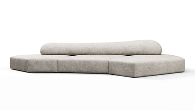 On the Rocks - On the Rocks - On the Rocks Sofa, Three Seater, Right, Dove Textured Chenille - Image 1